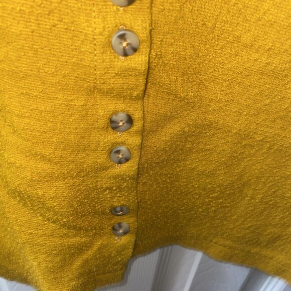 Madewell Texture & Thread Button Front Puff Sleeve Mini Dress Size X-Small - Picture 4 of 8